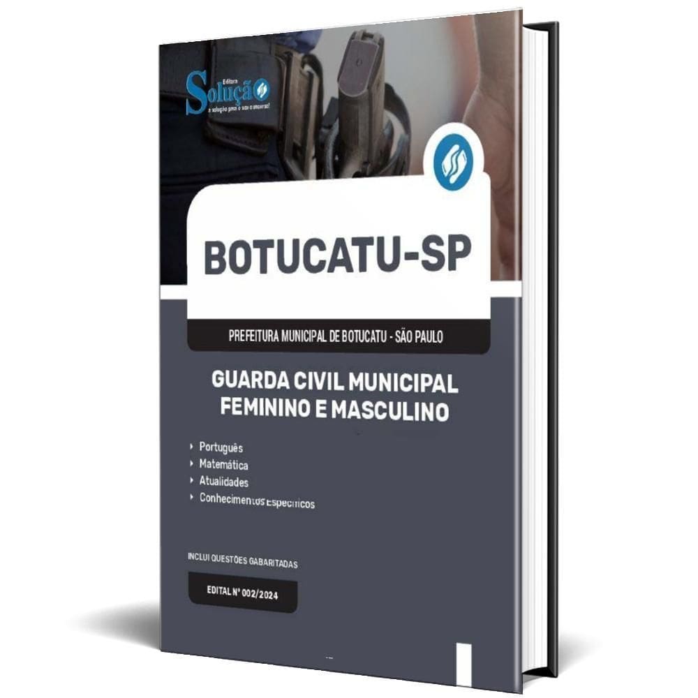 Apostila Prefeitura Botucatu Sp 2024 Guarda Civil Municipal