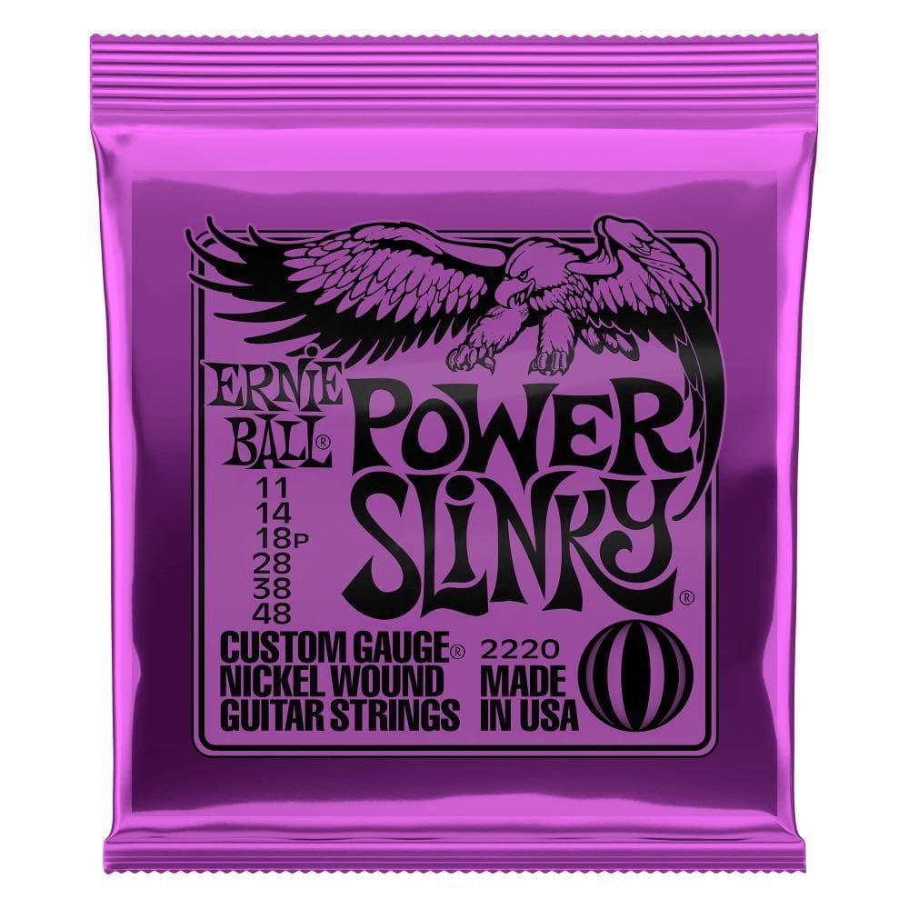Encordoamento Guitarra Ernie Ball Power Slink Niquel 011-048
