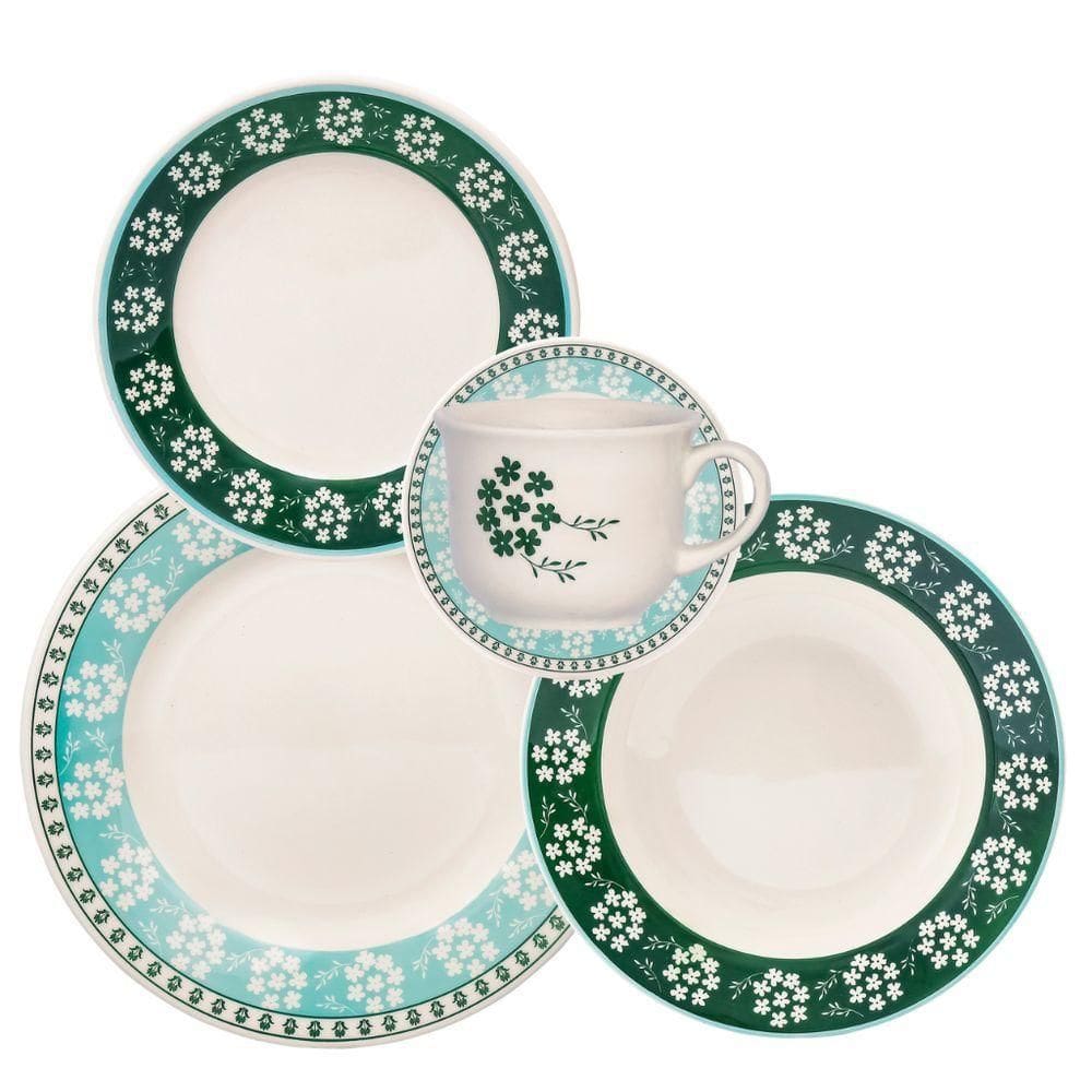 Jogo De Jantar Em Cerâmica Donna Com 30 Peças Oxford Bosque