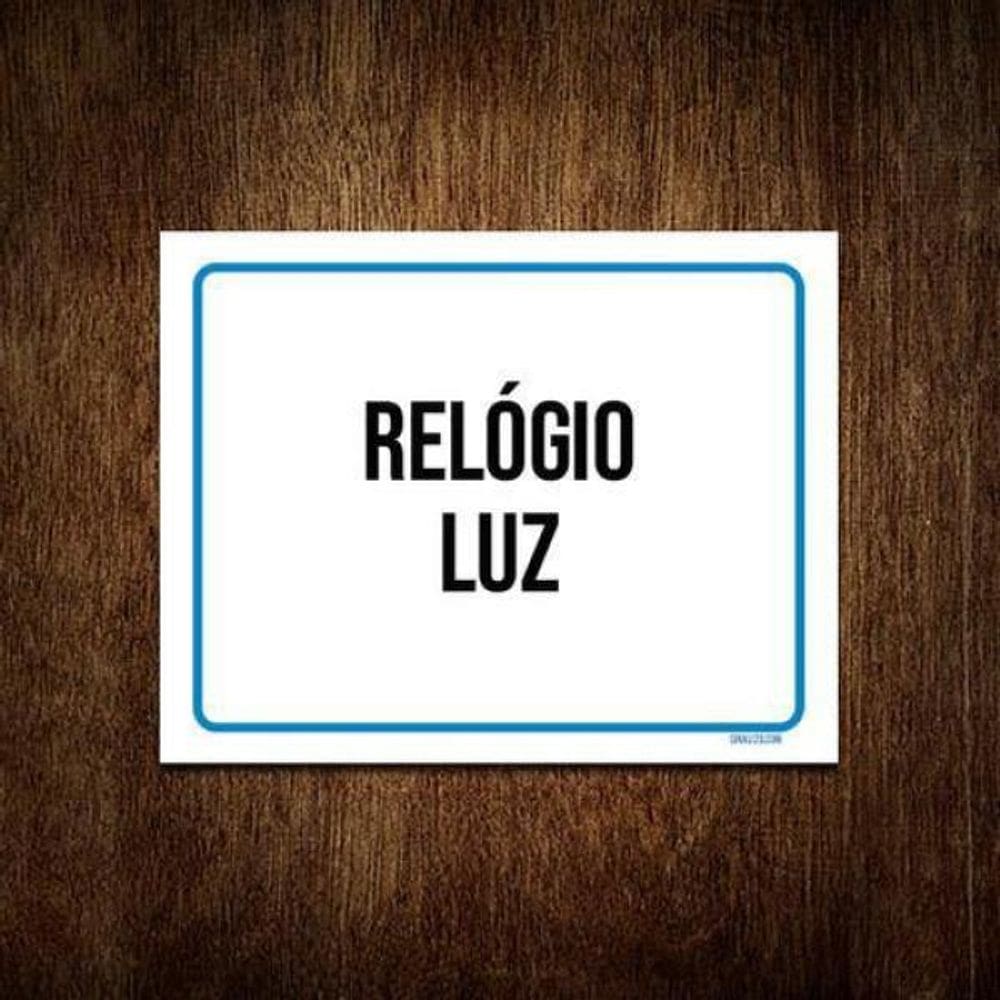 Kit 3 Placas Ambiente Sinalização Setor Relógio Luz