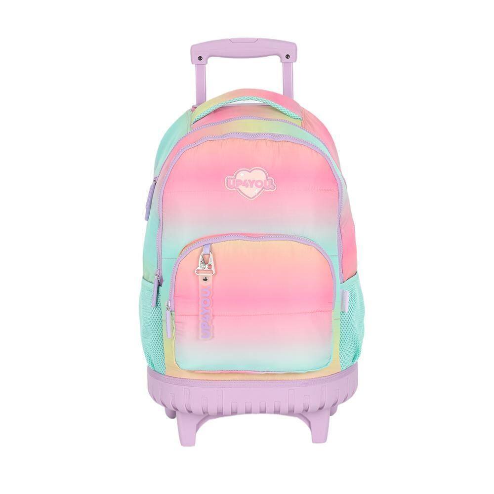 Mochila De Rodinhas Lançamento Up4You Roxa Colors - Luxcel