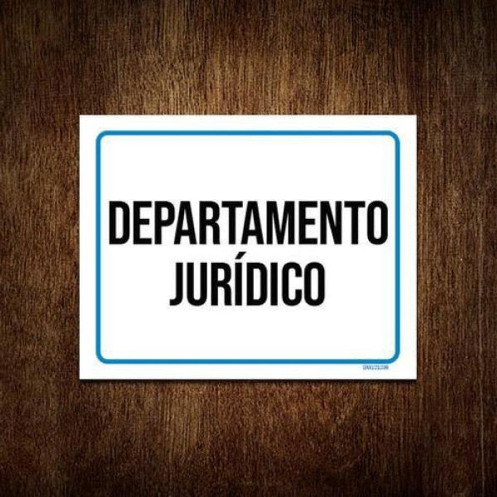 Kit 5 Placas Sinalização Ambiente Departamento Jurídico