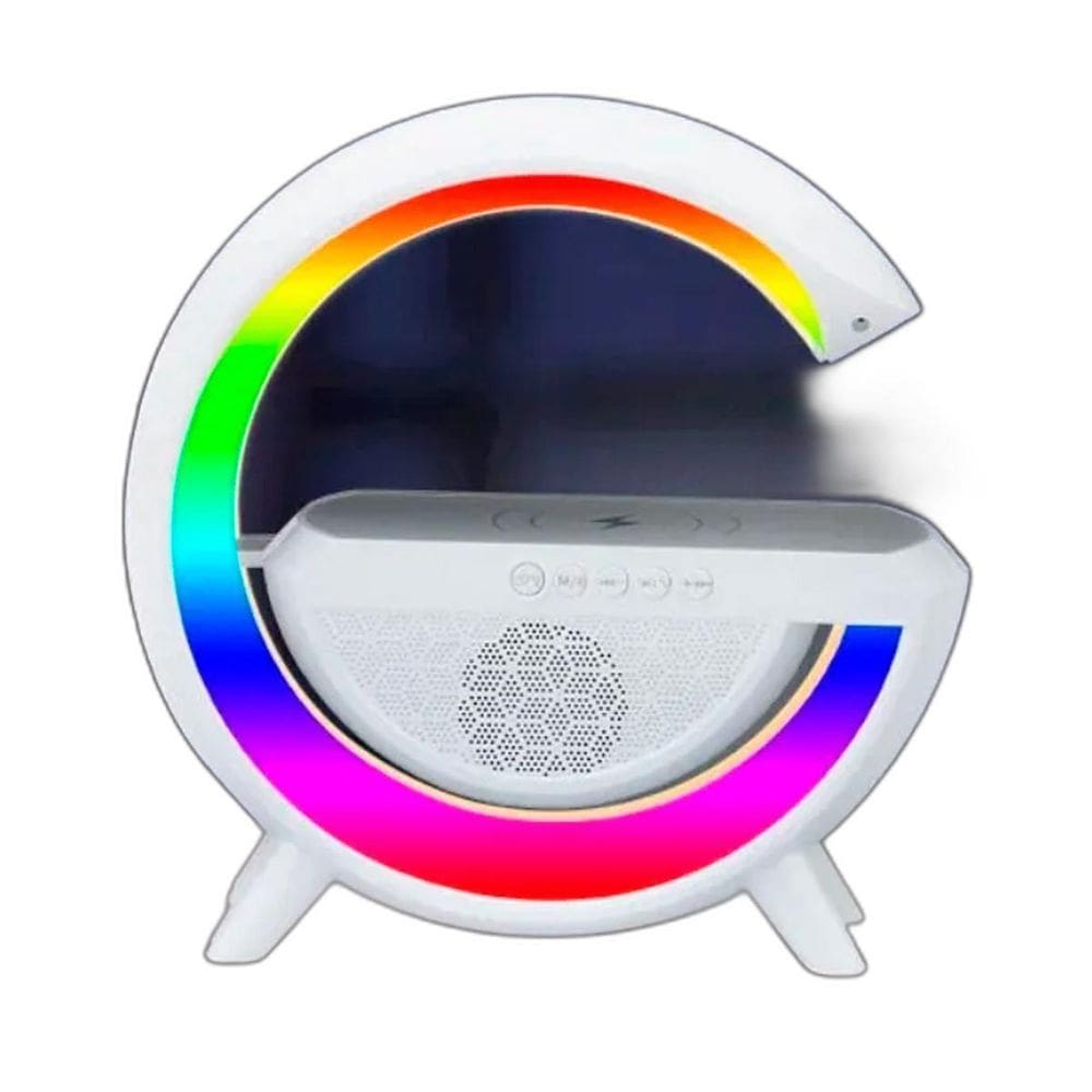 Carregador Estação Wireless Indução Qi Luminária Led Rgb