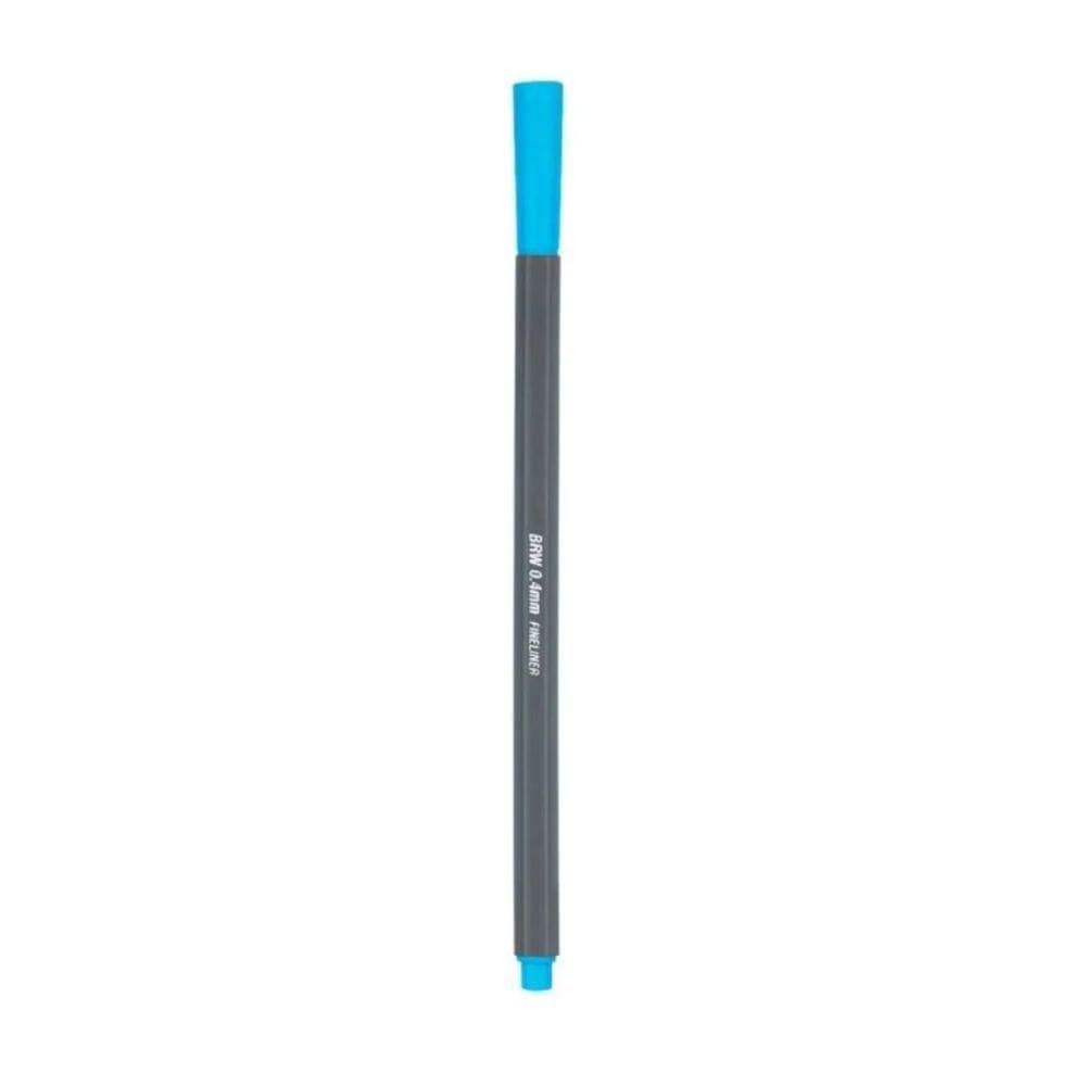 Caneta Hidrográfica Fineliner Ponta Fina 0.4mm Brw Azul Claro
