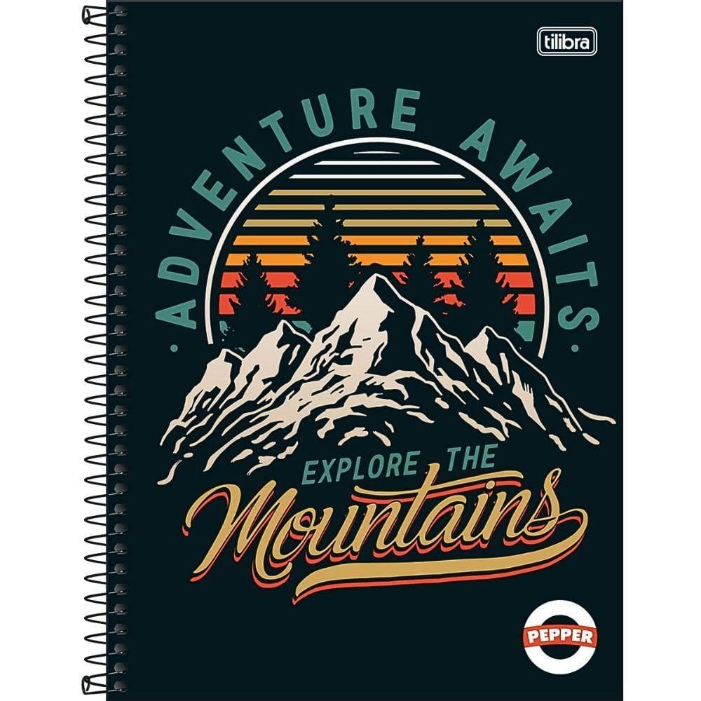 Caderno Espiral Capa Dura Universitário Pepper Masculino 80 Folhas 1 Matéria Tilibra