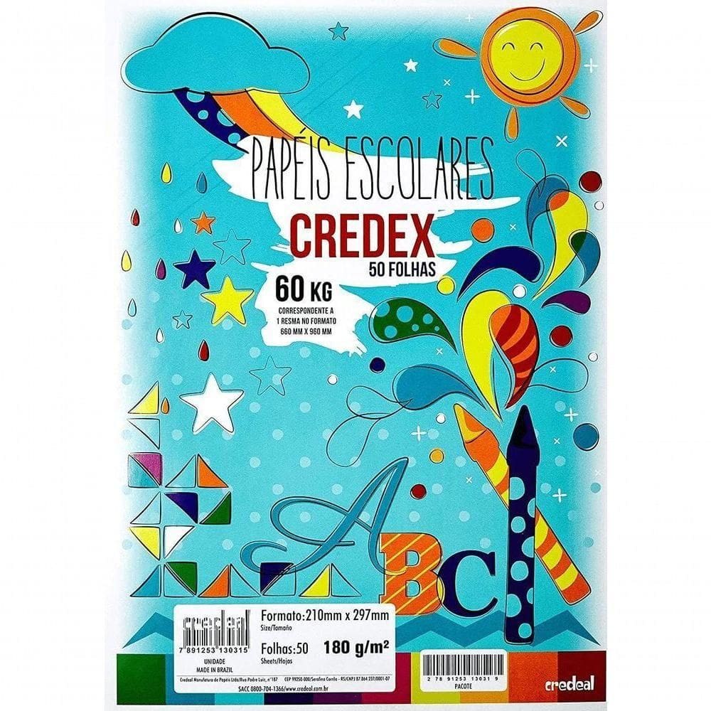 Papel Credex 180g Com 50 Folhas Credeal