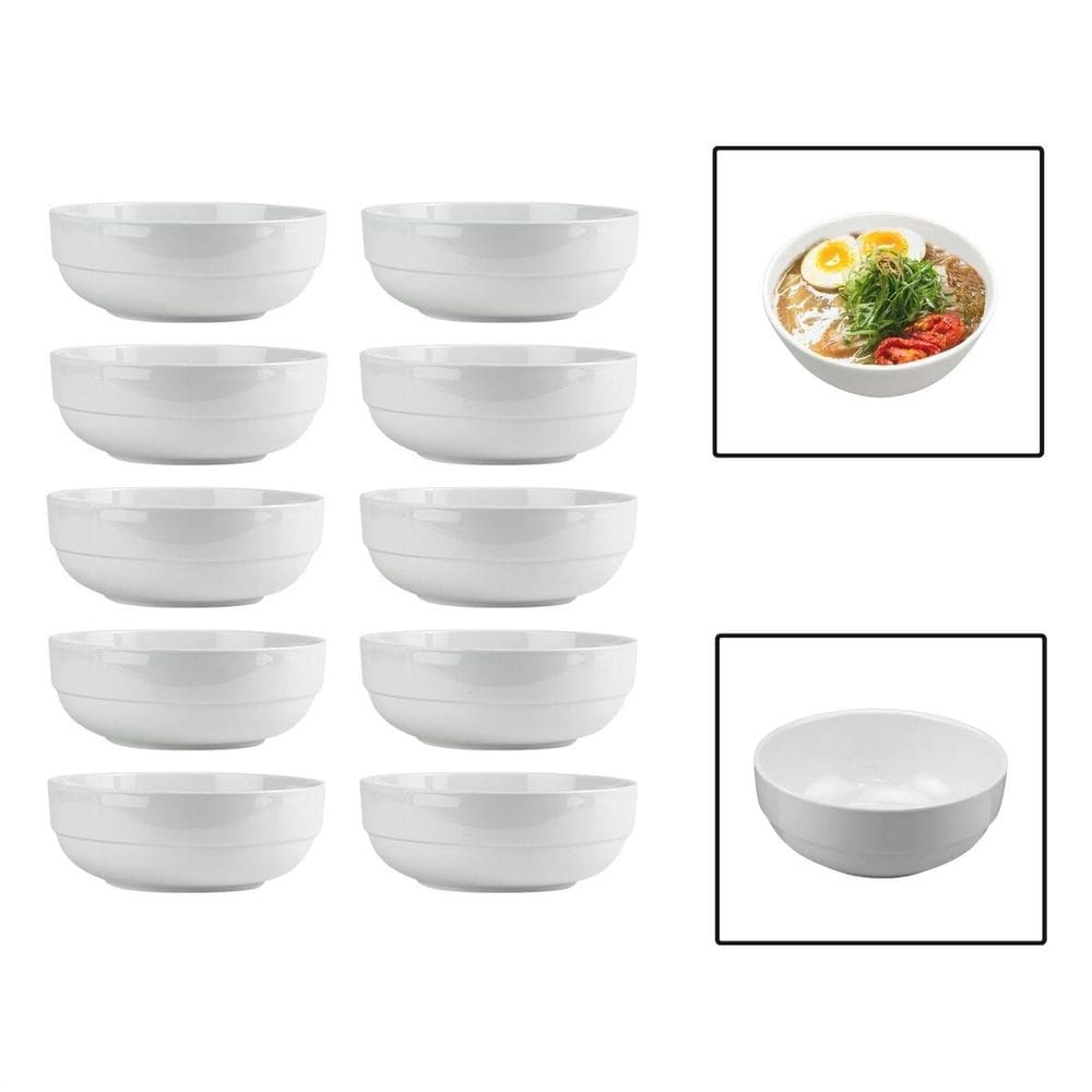 Kit 10 Tigelas Bowl 700Ml Melamina Cumbuca Caldo Sopa Salada