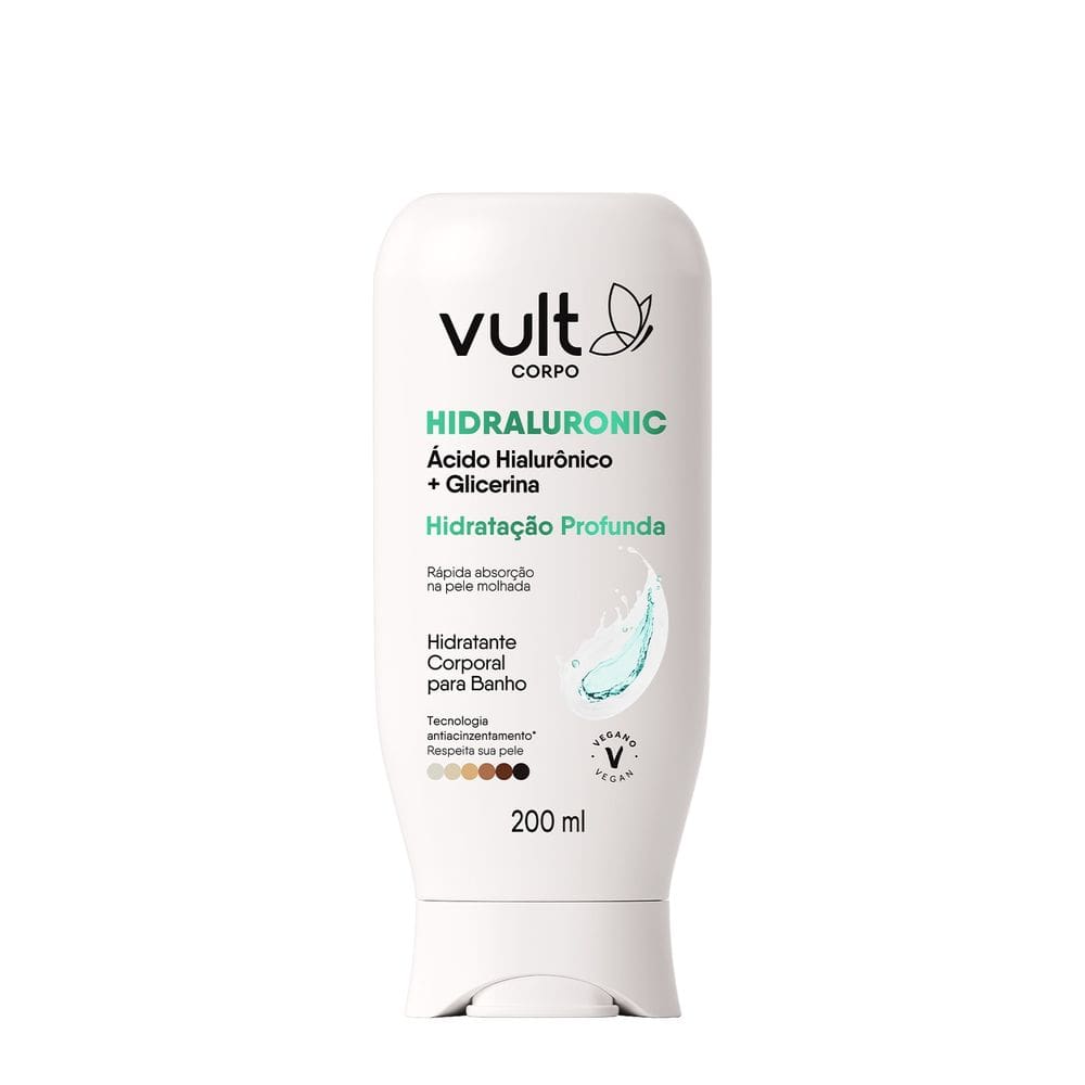 Vult Corpo Hidraluronic Hidratação Profunda - Hidratante Corporal para Banho 200ml
