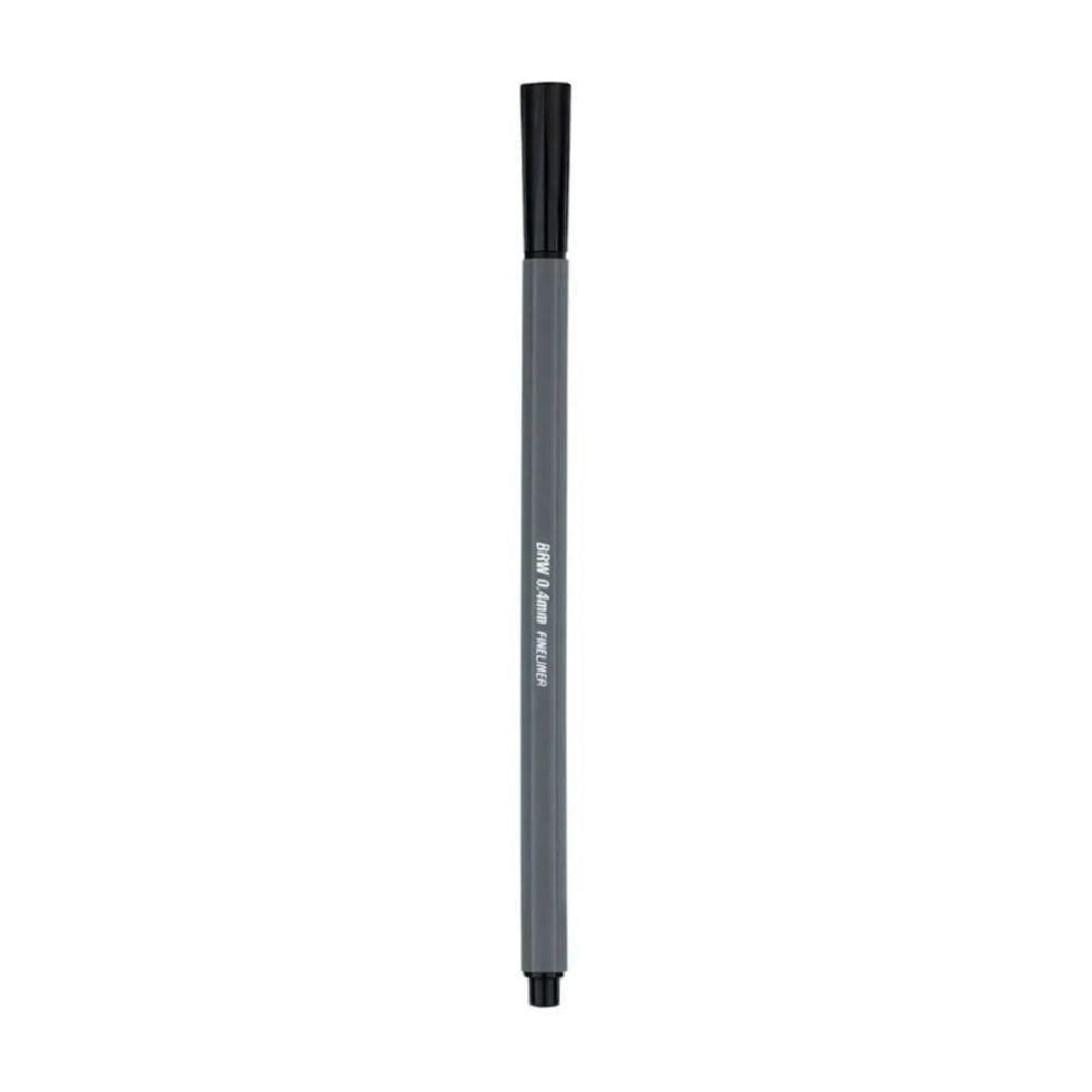 Caneta Hidrográfica Fineliner Ponta Fina 0.4mm Brw Preto