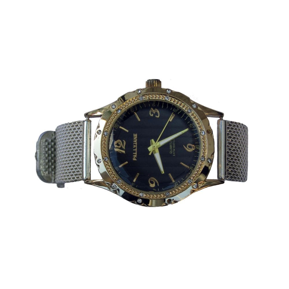 Relogio Feminino Preto Dourado Movimento A Quartzo-Pall