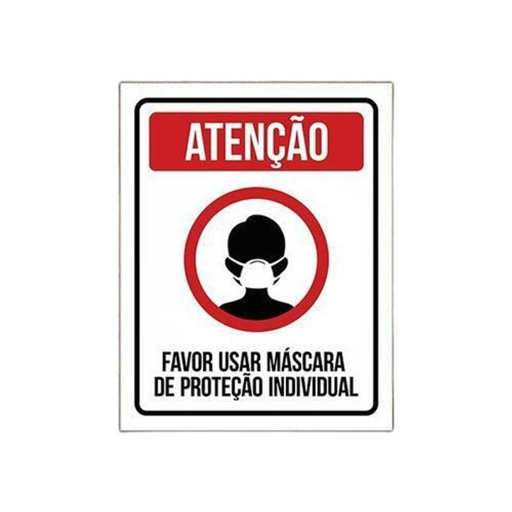 Placa - Favor Usar Mascara De Proteção Individual 36X46