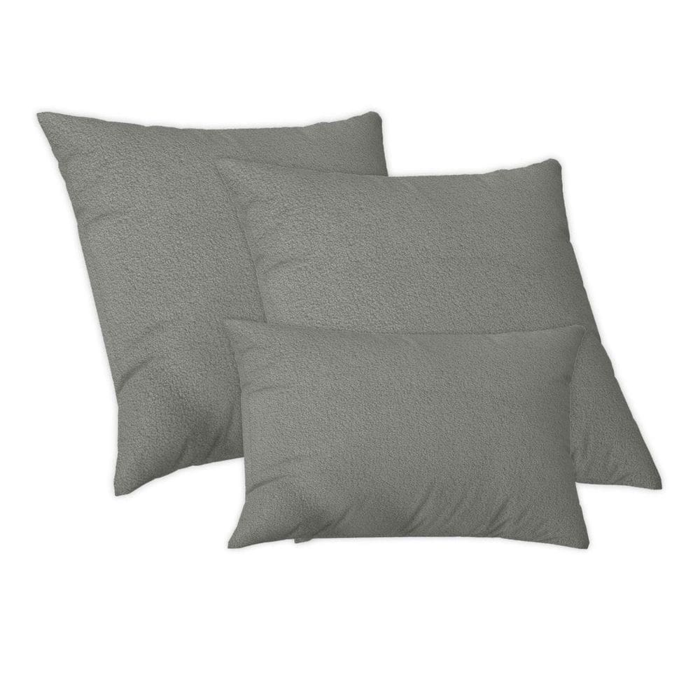 Kit 2 Capas De Almofada 50X50 + 1 Capas 30X50Cm Capri Cinza