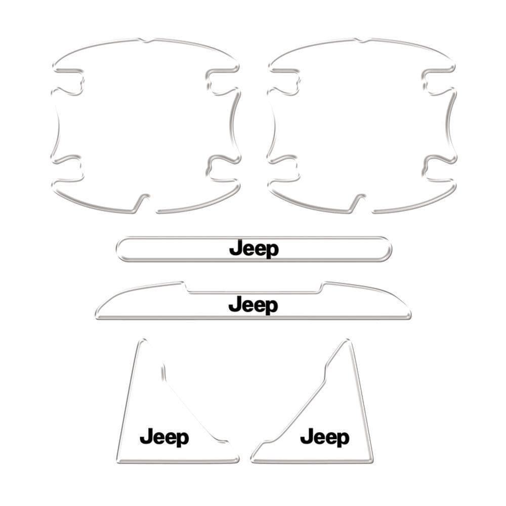 Adesivo Protetor De Maçaneta Jeep Renegade, Compass Resinado Transparente