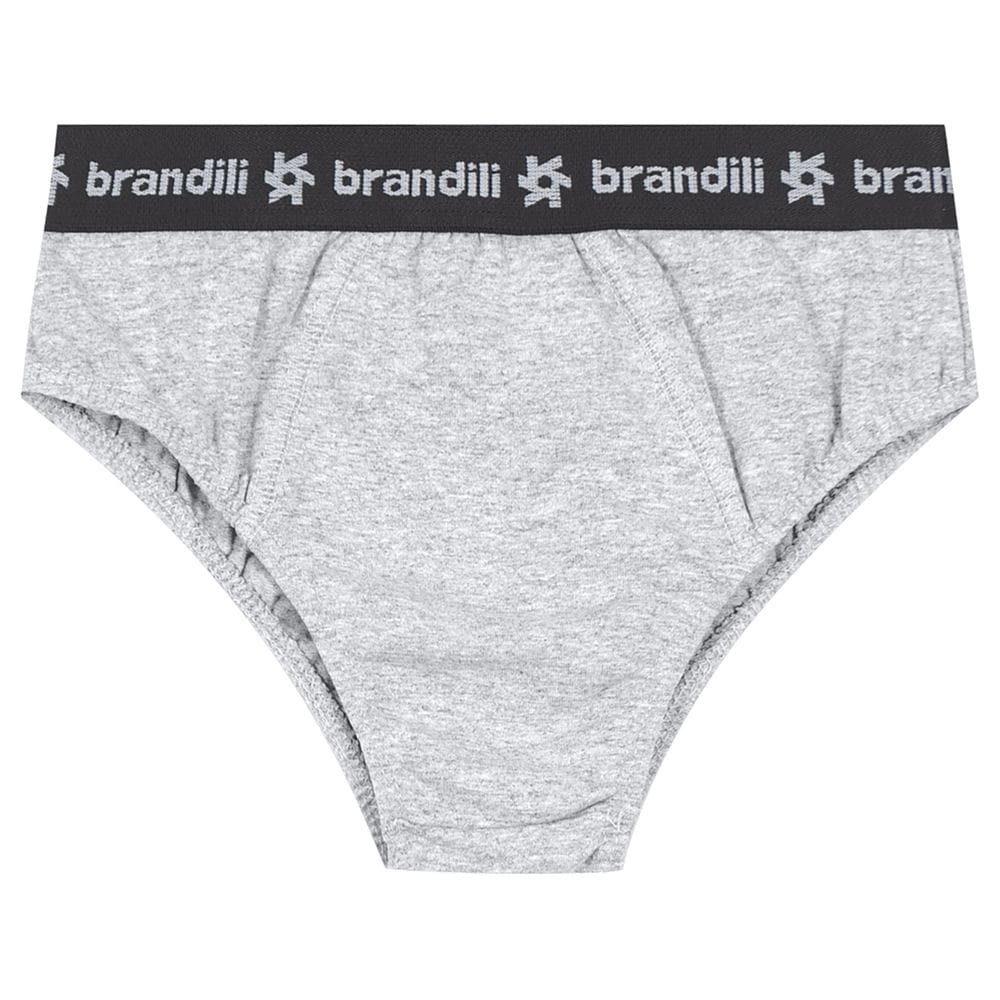 Cueca Infantil Menino De Cotton Brandili Cinza