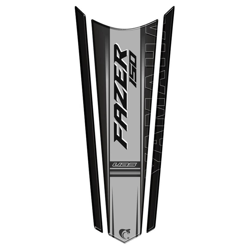 Adesivo Faixa Gravata Resinado Tanque Moto Fazer 150 Preto Preto