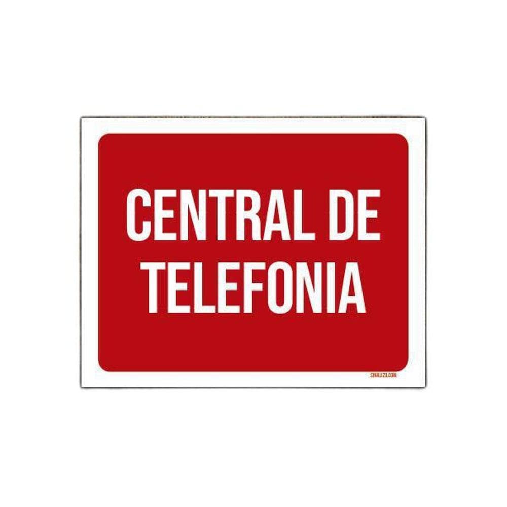 Placa Sinalização Central De Telefonia 18X23