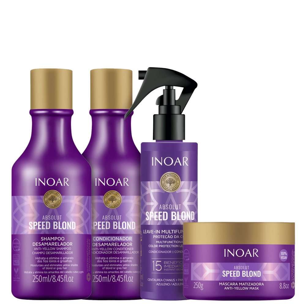 Kit Inoar Absolut Speed Blond Home Care (4 Produtos)