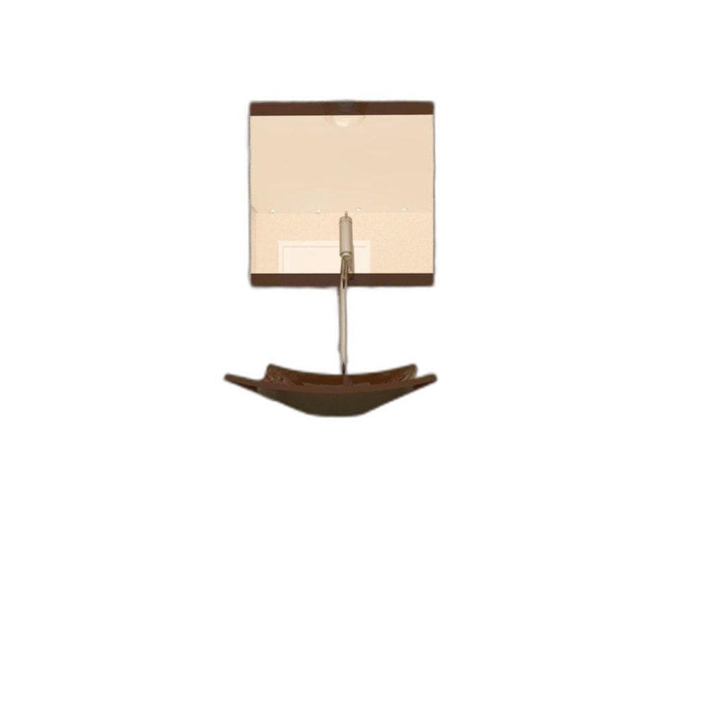 Gabinete De Vidro 40Cm Ac Com Cuba Quadrada - Marrom