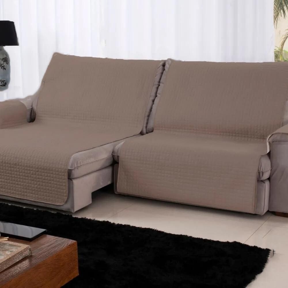 Kit Protetor De Sofá Retratil - Lavive Capuccino / Bege