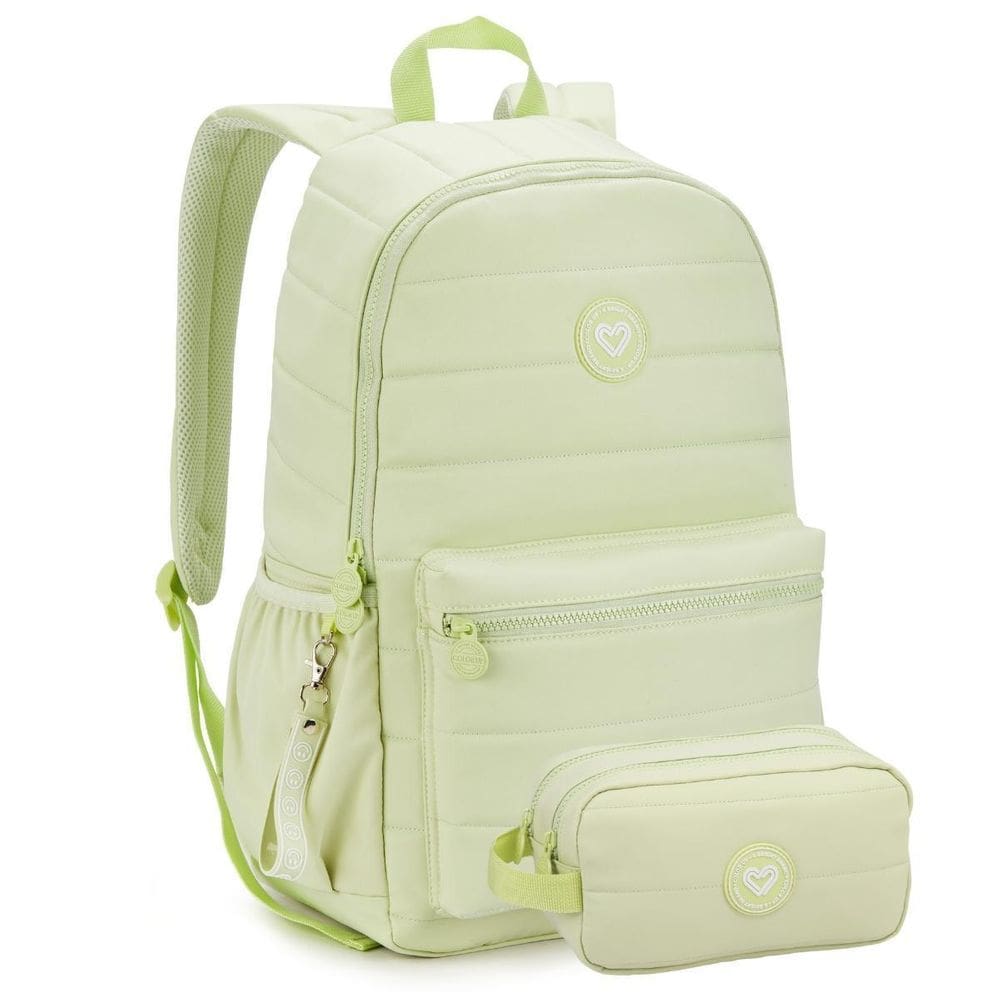 Mochila De Costas 18 Laptop Escolar Passeio E Estojo Duplo