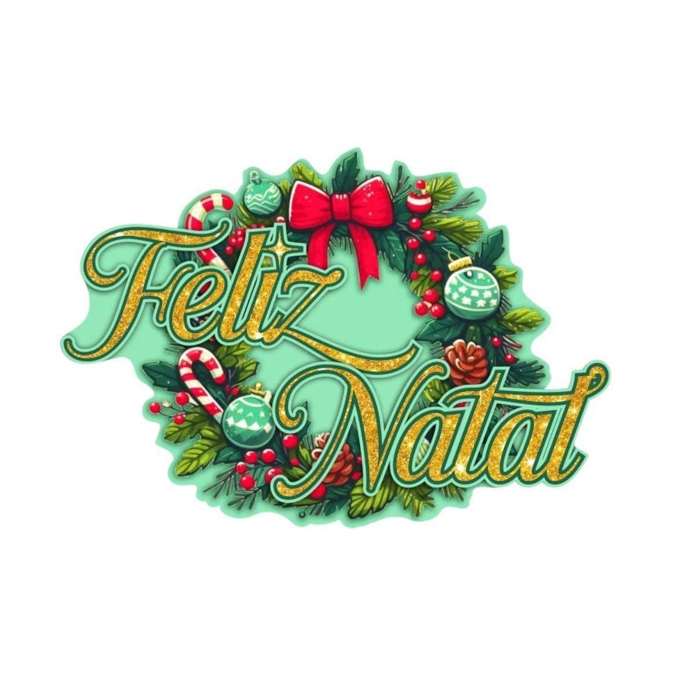 Placa Decoração Feliz Natal Guirlanda Porta Ou Parede