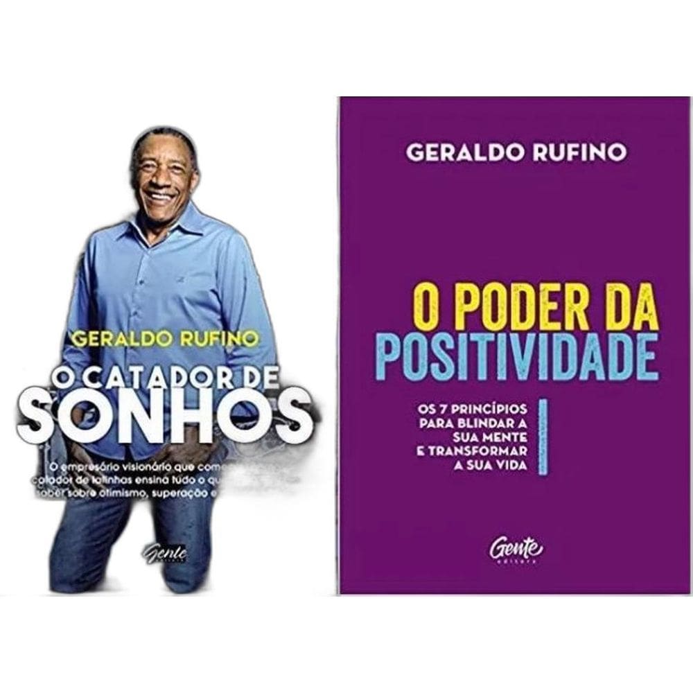 2 Livros Geraldo Rufino Catador Sonhos+Poder Positividade