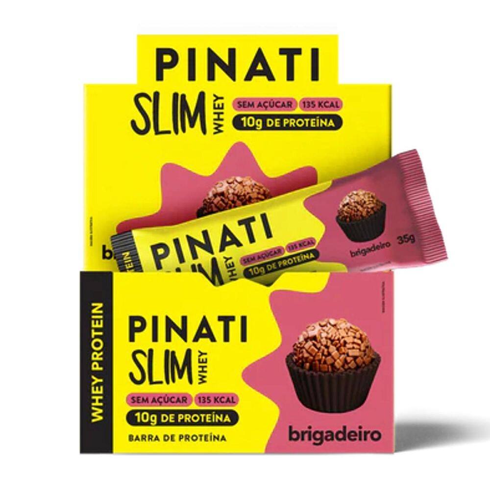 Kit Com 16Und Barra De Whey Pinati Slim Whey Brigadeiro 35G