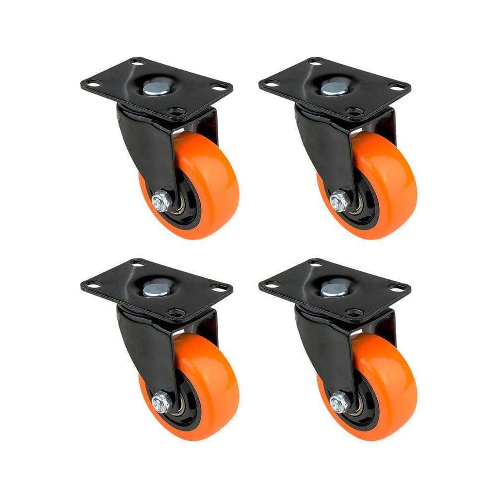 4 Rodizios Roda Para Case 3 Polegadas 4 Furos Profissional