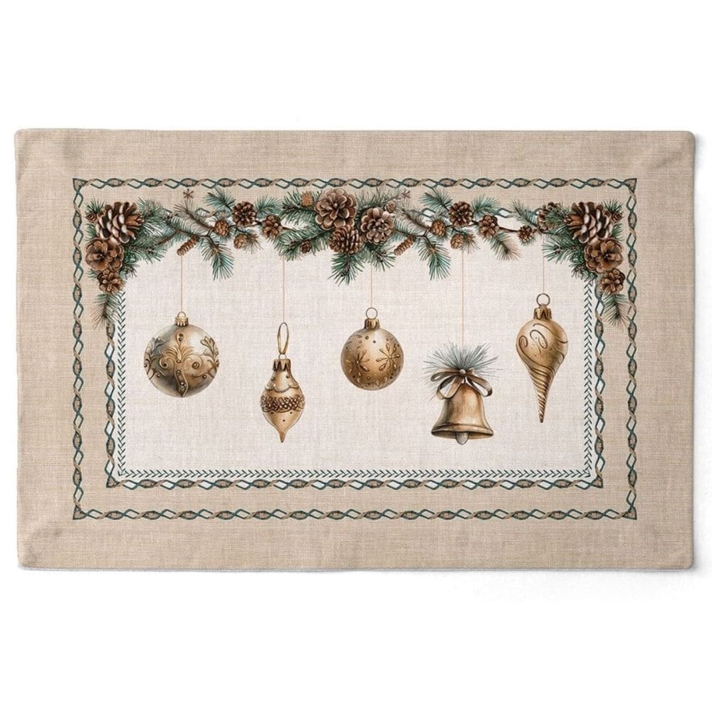 Jogo Americano Natalino Encanto Das Pinhas 48x30,5cm 2Und 535061 Belchior