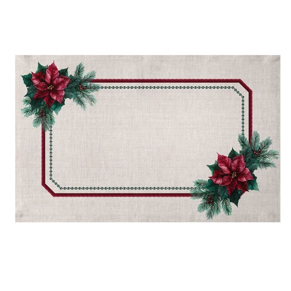 Jogo Americano Natalino Pétalas de Natal 48x31,5cm 2Und 535059 Belchior