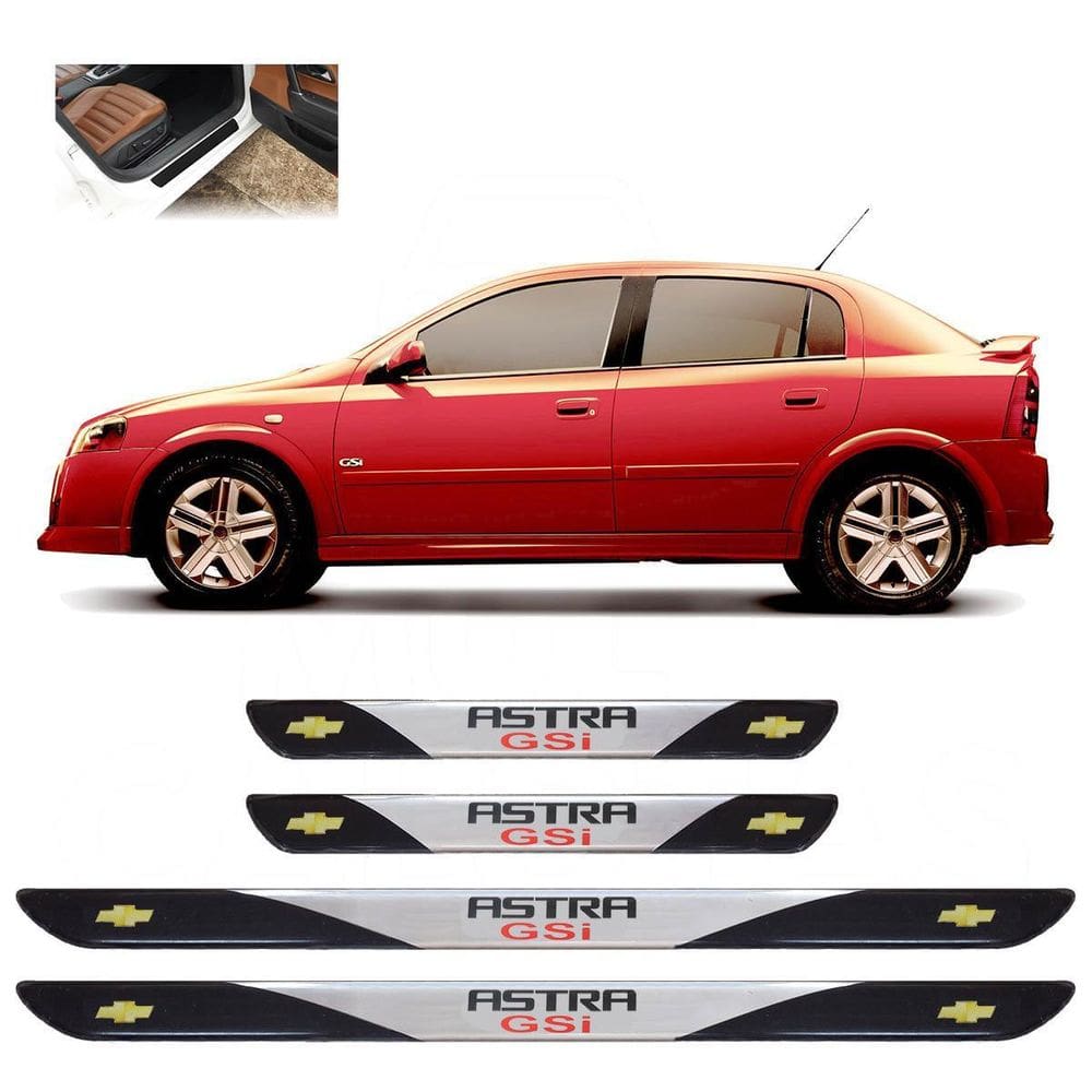 Soleira Porta Gm Astra Gsi 2003 4 Peças Resinado