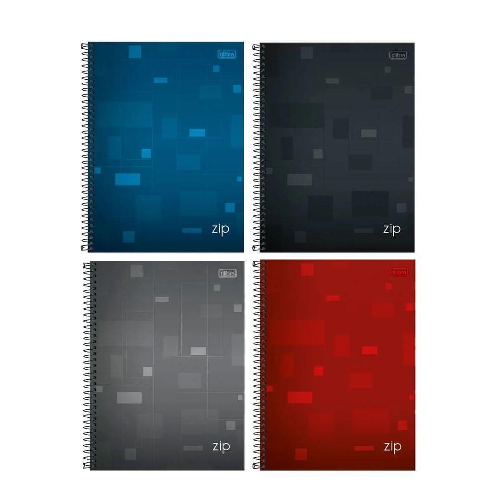 Caderno Espiral Capa Dura 10x1 - 160 Folhas - Zip - Tilibra