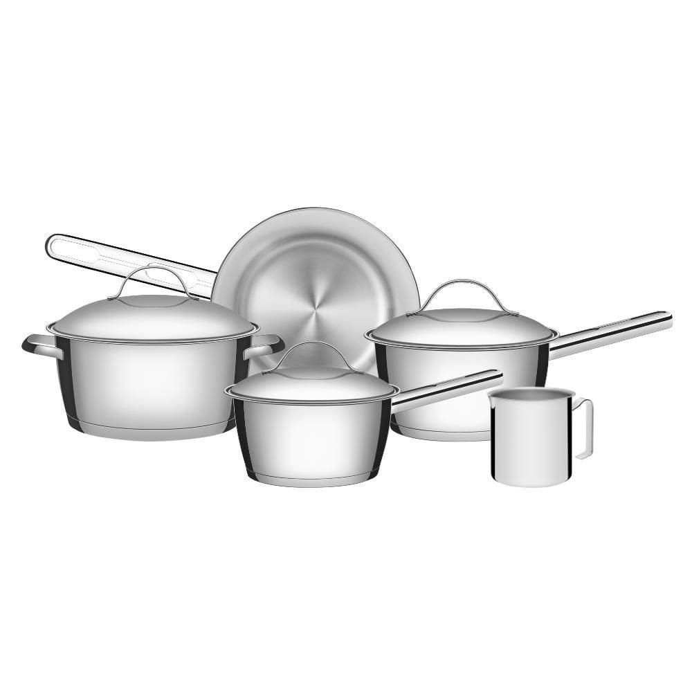 Jogo De Panelas Tramontina Allegra Inox 5 Peças