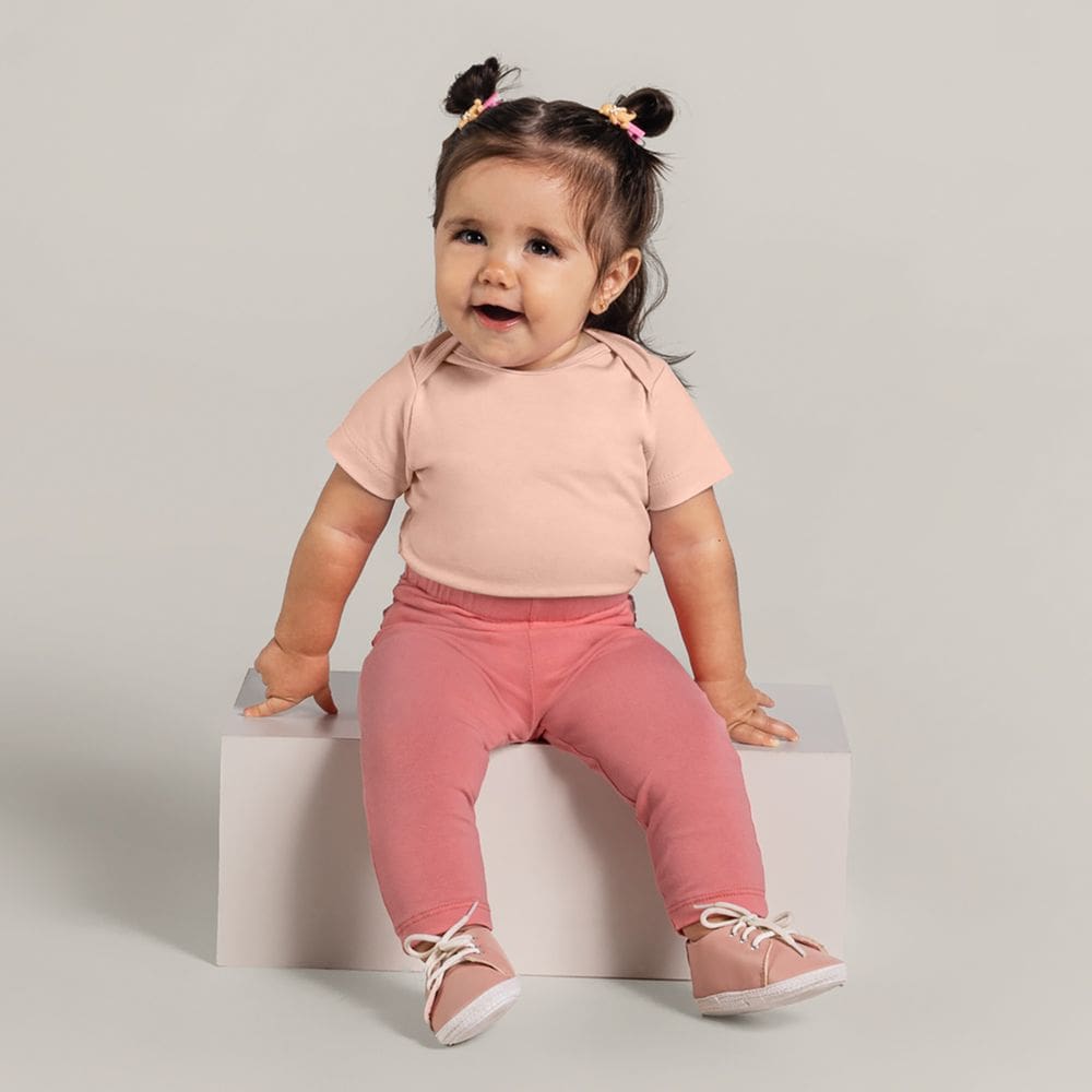 Body Bebê Unissex Em Cotton Brandili Baby Rosa