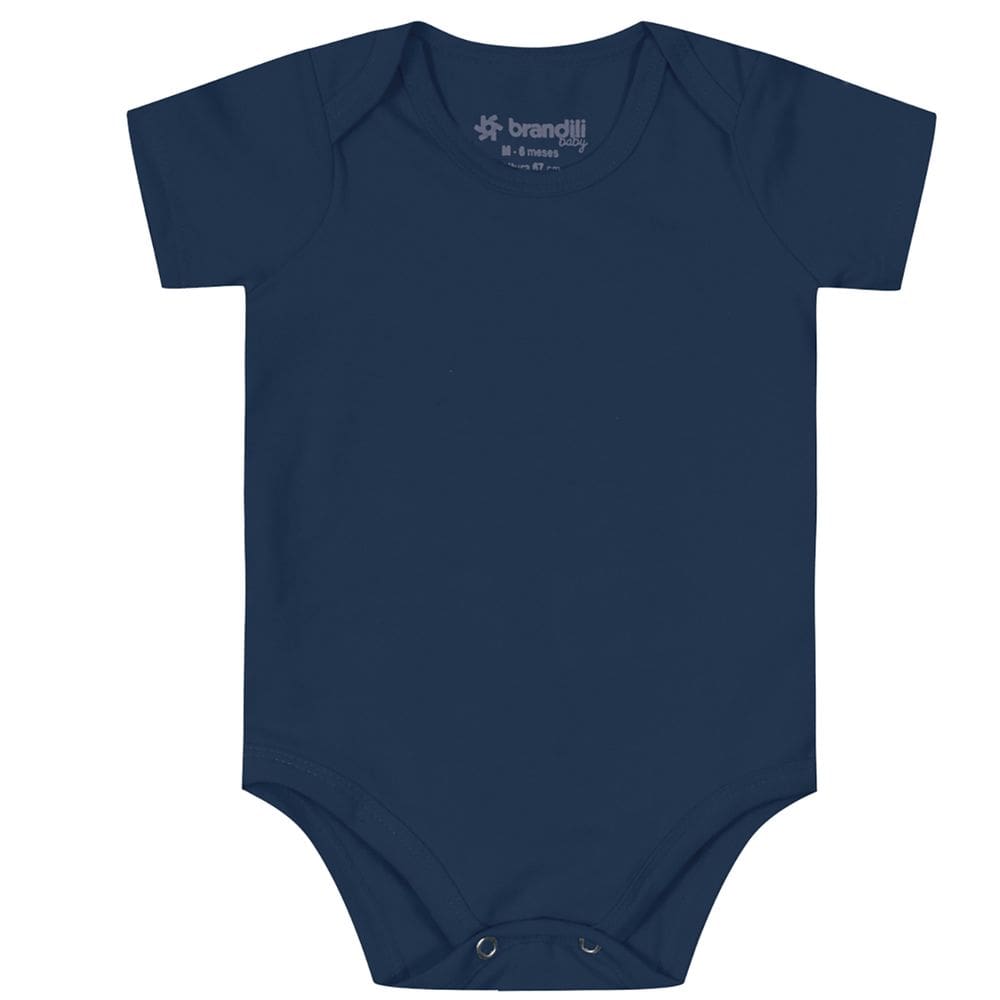 Body Bebê Unissex Em Cotton Brandili Baby Azul