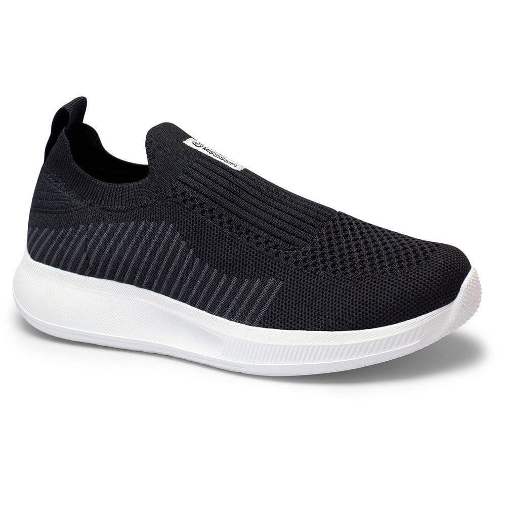 Tênis Knit Malha Mississipi Q8793 Feminino - Preto