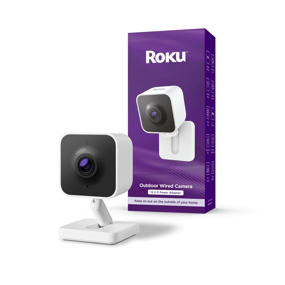 Câmera de segurança Roku Nova câmera externa 2024 1080p HD