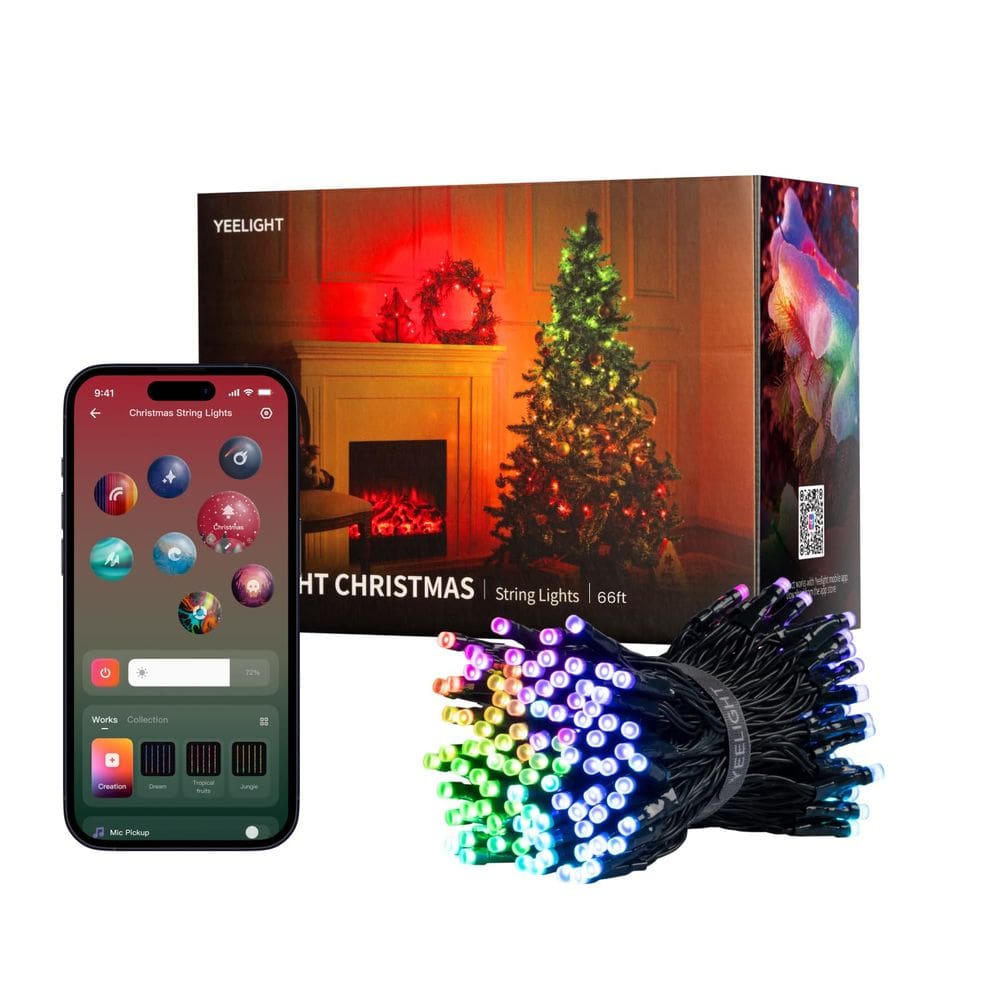 Faixa de luz para árvore de Natal YEELIGHT RGBIC 20m com 200 LEDs