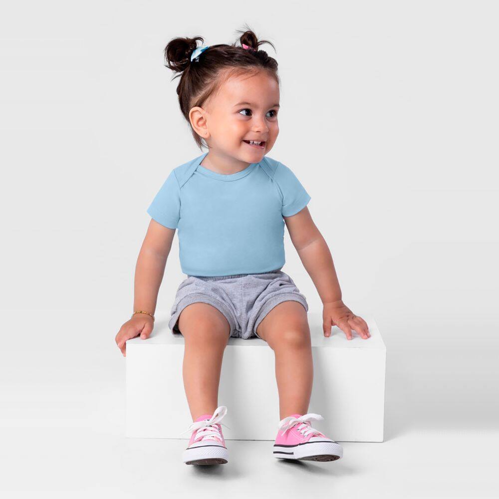 Body Bebê Unissex Em Cotton Brandili Baby Azul
