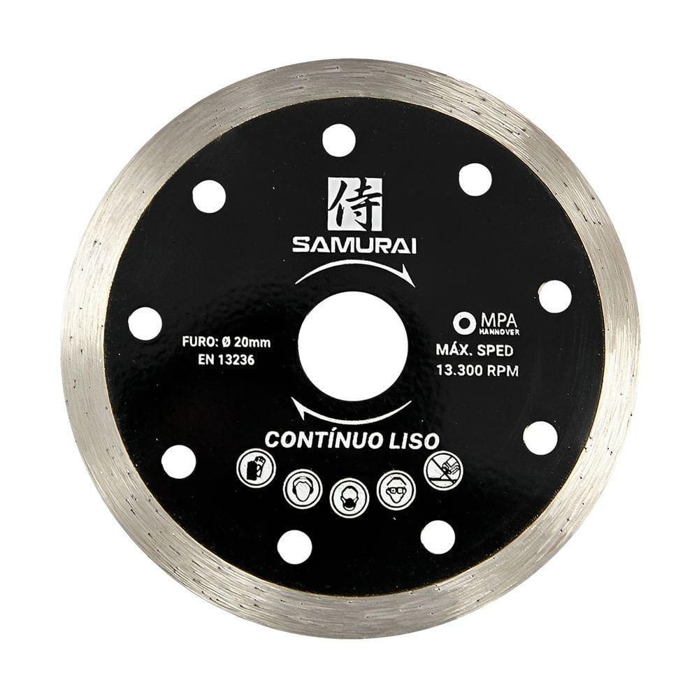 Disco De Corte Diamantado 110x20mm Contínuo Liso Samurai