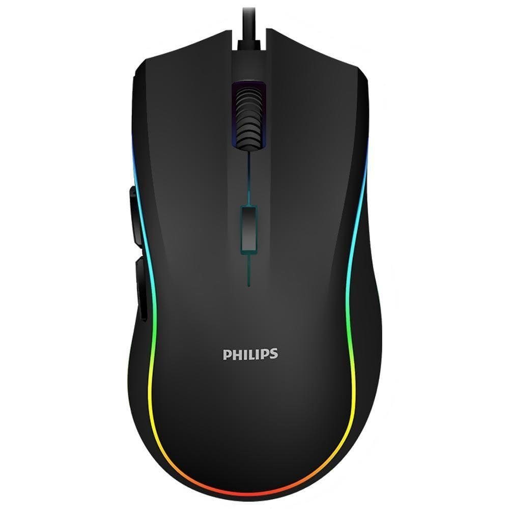 Mouse Gamer Philips G403 Momentum Usb - Rgb - Preto - 6400 Dpi - 7 Botões
