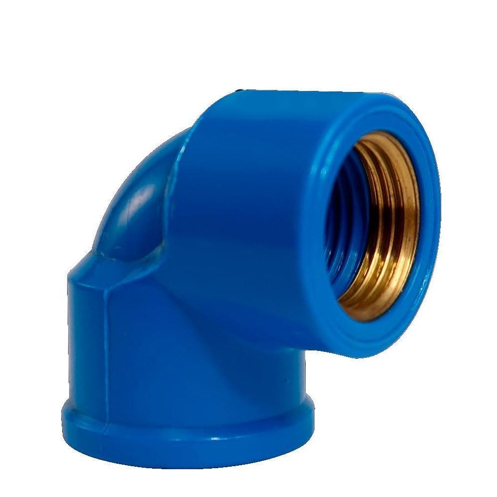 Joelho Azul Soldável X Rosca Bucha Latão 90º 25 X 3/4 Shiva