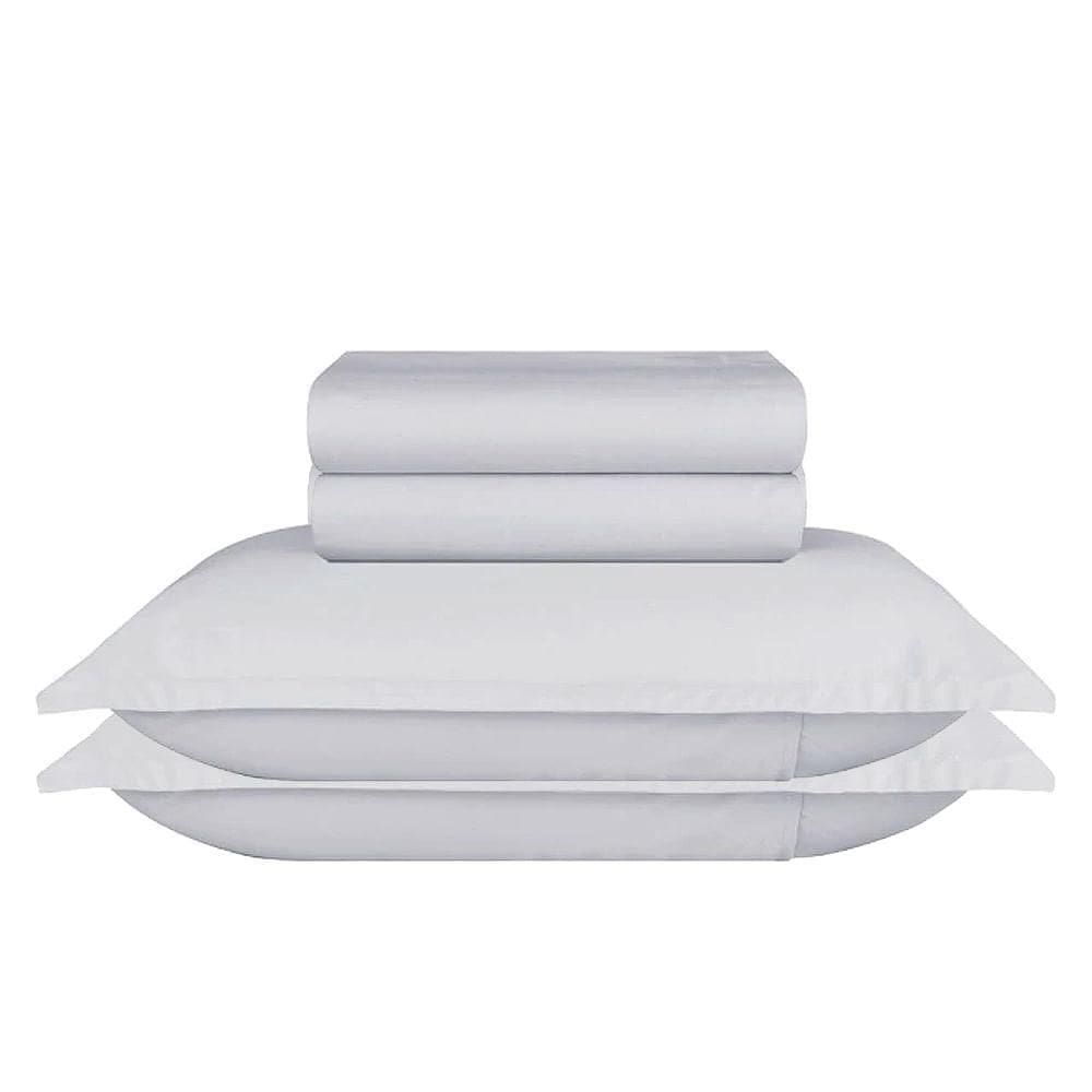 Jogo De Cama Solteiro King 300 Fios Basic - Naturalle Prata
