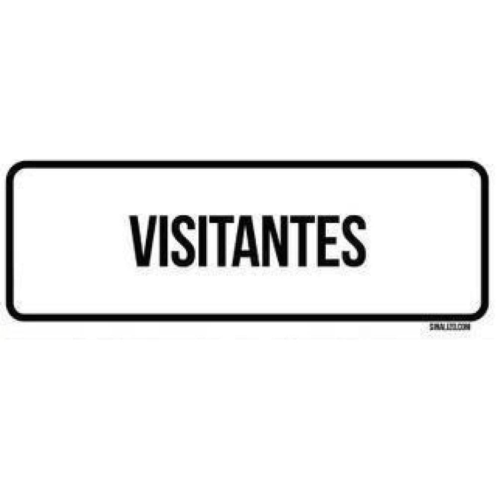 Placa De Sinalização Setor - Visitantes 23X9