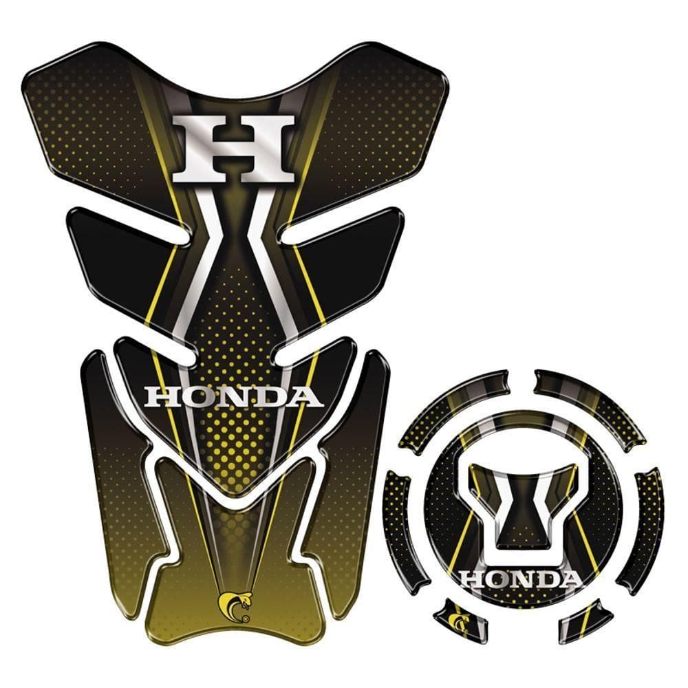 Kit Protetor Tanque Adesivo Moto Honda Acima 2018 Amarelo