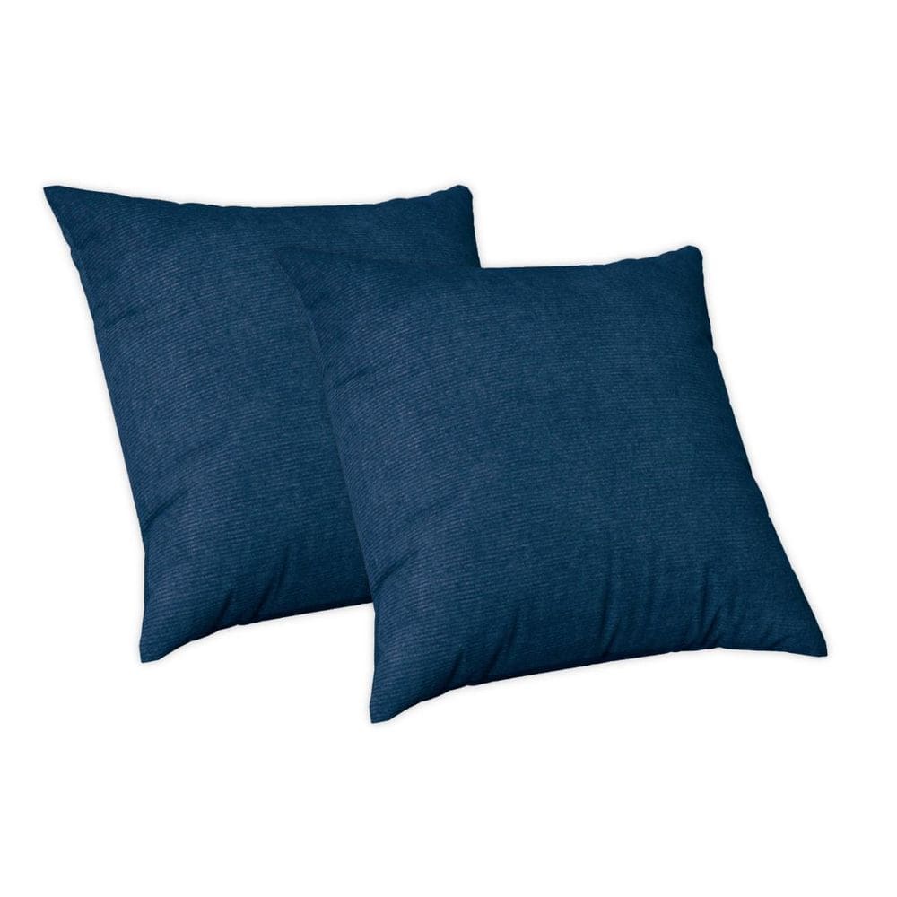 Kit 2 Capas Almofada Decorativa 50X50 Suede Glamour Azul