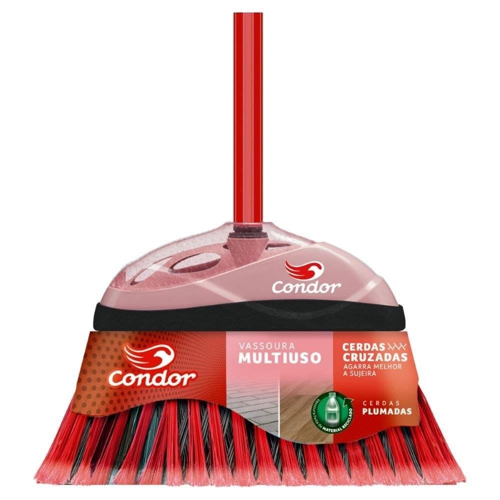 Vassoura Condor Nylon com Cabo V-35 - Embalagem com 15 Unidades