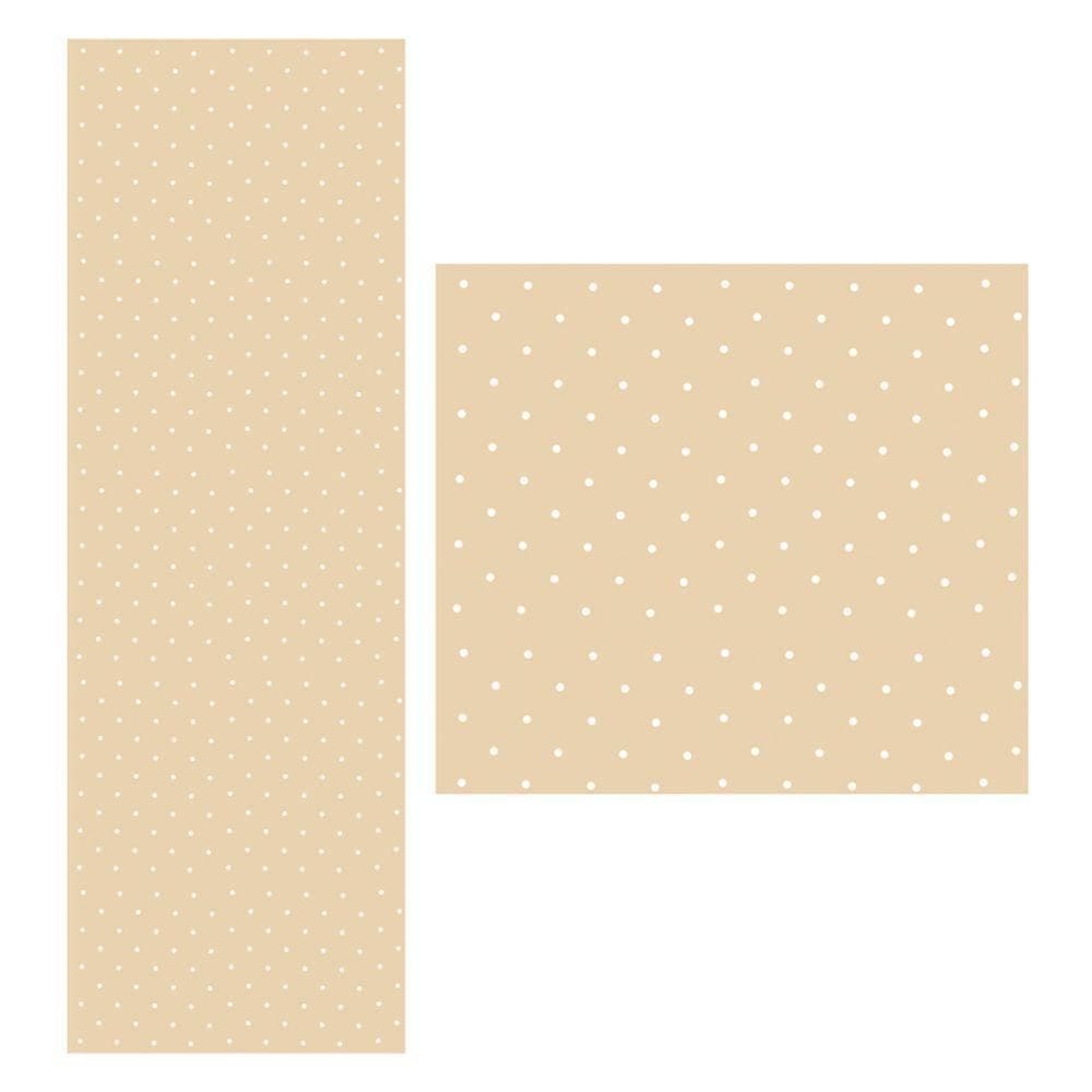 Papel De Parede Adesivo Bolinha Bege 1,5 Metros O Rolo Np359