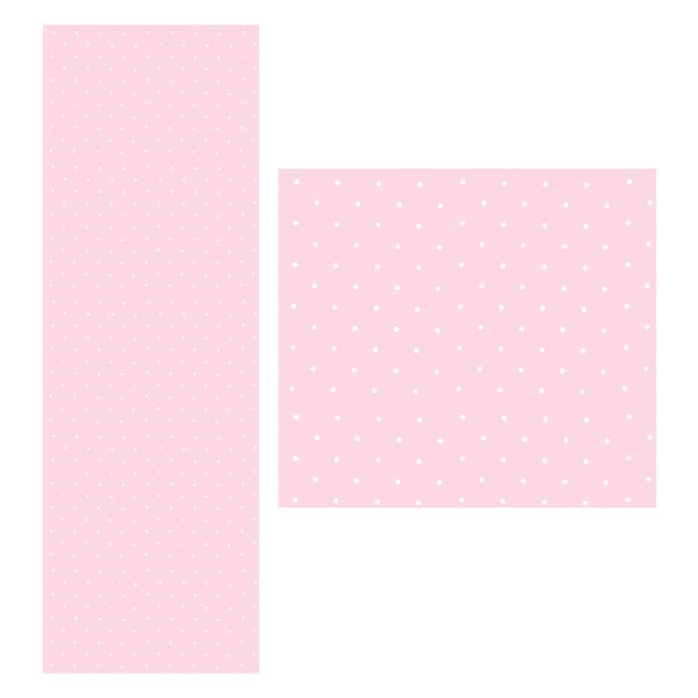 Papel De Parede Adesivo Rosa Bolinha 1,5 Metros O Rolo Np357