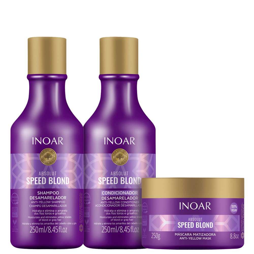 Kit Inoar Absolut Speed Blond Home Care (3 Produtos)